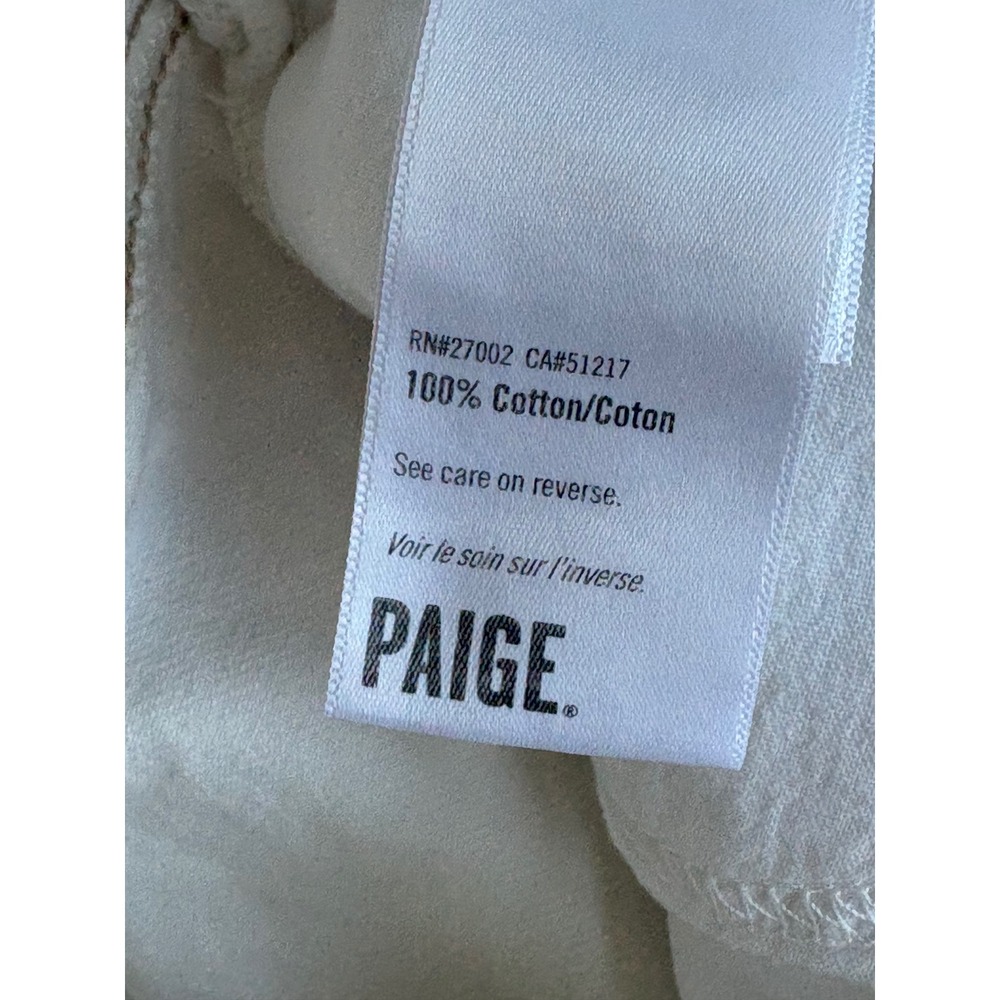 PAIGE White Wide-Leg Cropped Jean Shorts - Picture 11 of 11